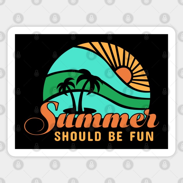 Summer Vibes, Beach Scene, Palm Trees, Summer Fun, Beach Art Magnet by Urbanprint